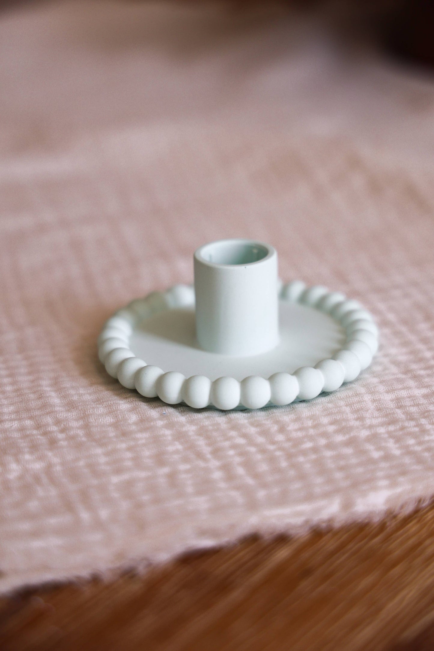 Niki Candle - Bubble candle holder large - handmade: Light blue