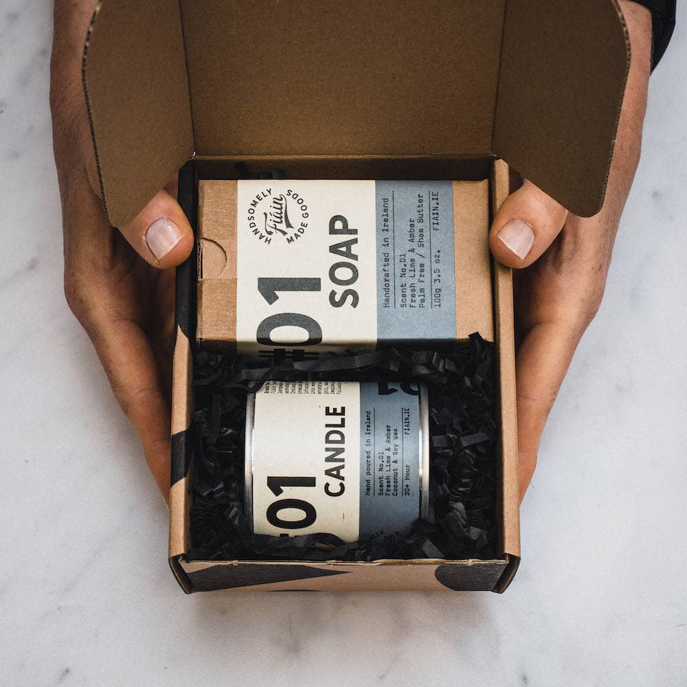 FIÁIN - Candle & Soap Gift Set | Mini: 02 | Bergamot & Musk