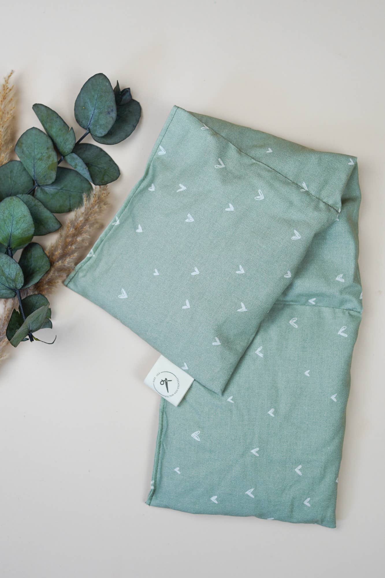 Heart-Shaped Matcha Heat Pad