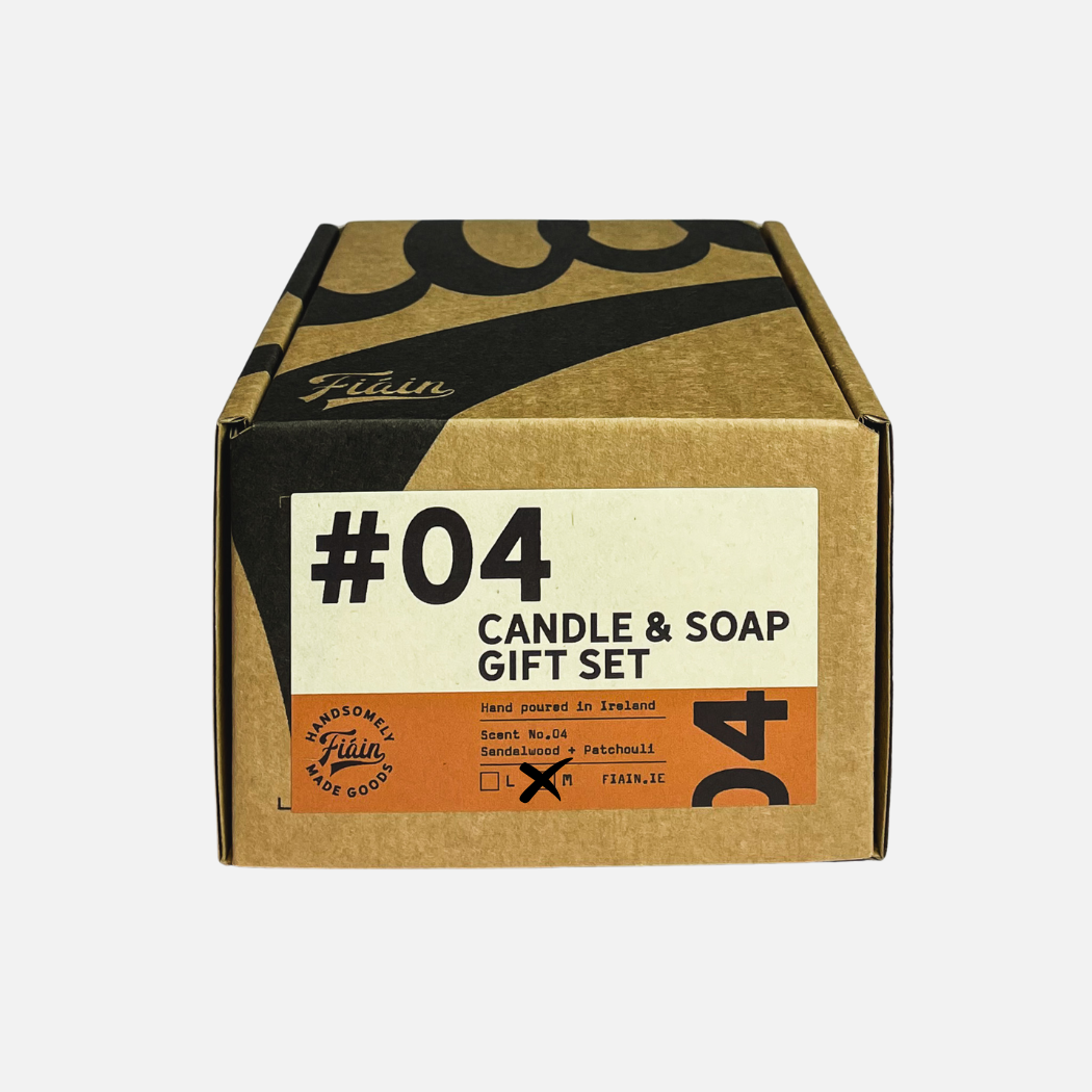 FIÁIN - Candle & Soap Gift Set | Mini: 03 | Leather & Oudh
