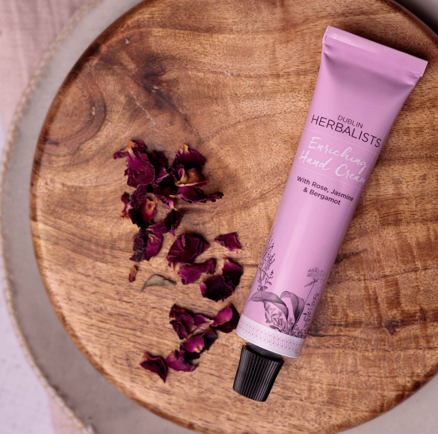 Vegan Enriching Hand Cream- Rose, Jasmine & Bergamot: 30ML