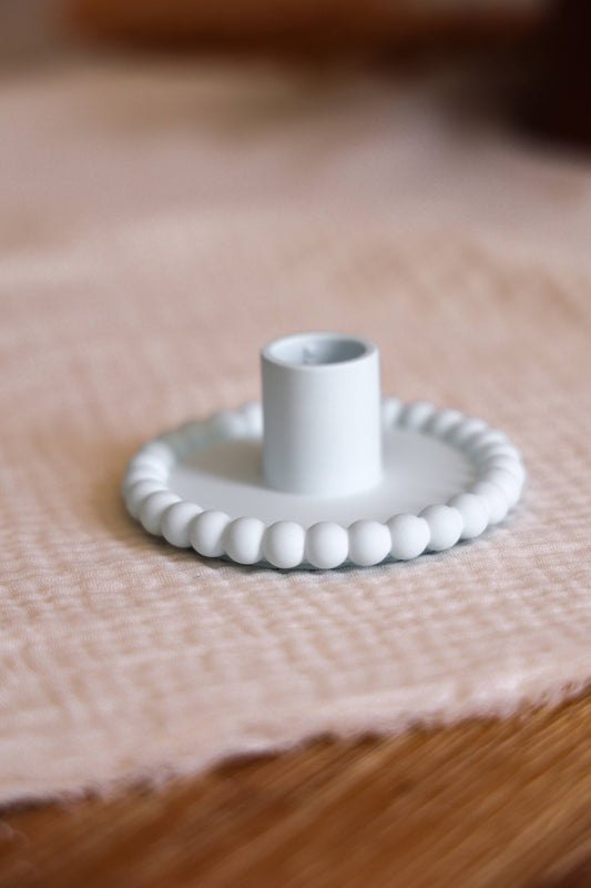 Niki Candle - Bubble candle holder large - handmade: Light blue