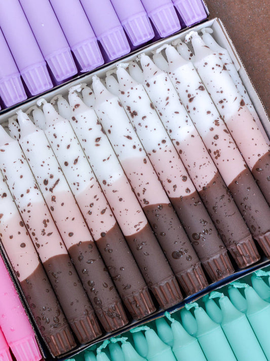 Nordtrice - Taper candle - Cappuccino Coffee Confetti