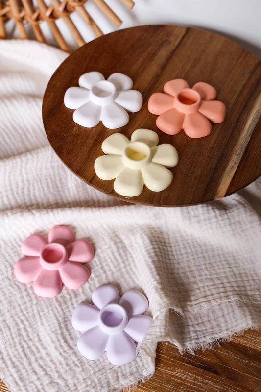 Niki Candle - Flower Candle Holder: Lilac