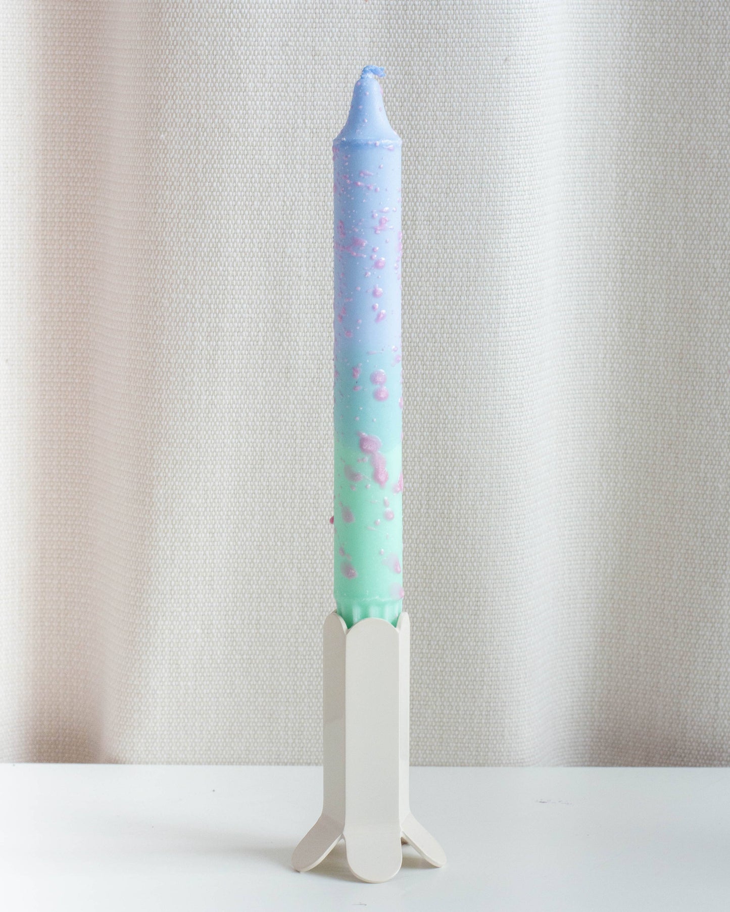 Nordtrice - Taper candle -  Blue & Mint, Pink Confetti